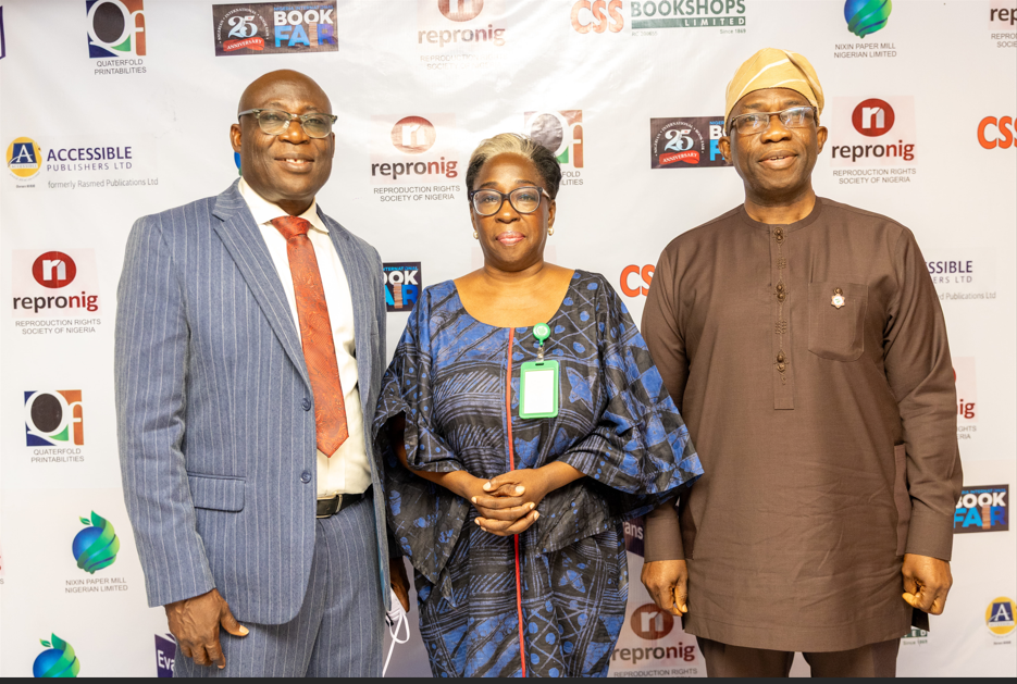 L-R: Gbadega Adedapo - Chairman, REPRONIG & Founder, Accessible Publishing; John Asein - Director-General Nigeria Copyright Commission (NCC)